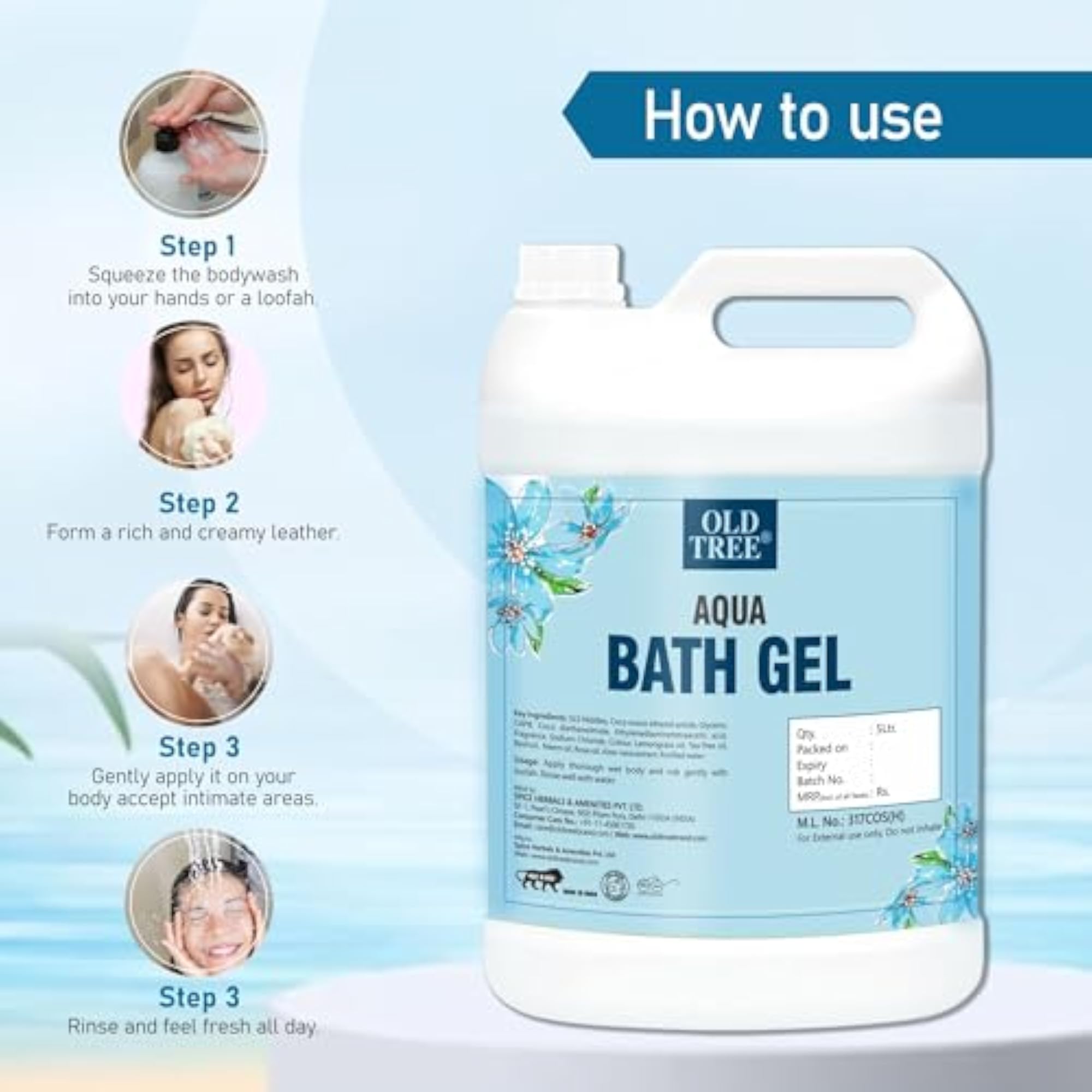 Aqua Body Wash Gel 5L Refill Kit